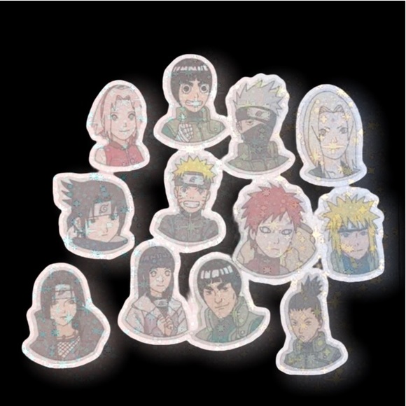Hand Crafted Art Holographic Naruto Sticker Set Holographic Anime Sticker Set Poshmark